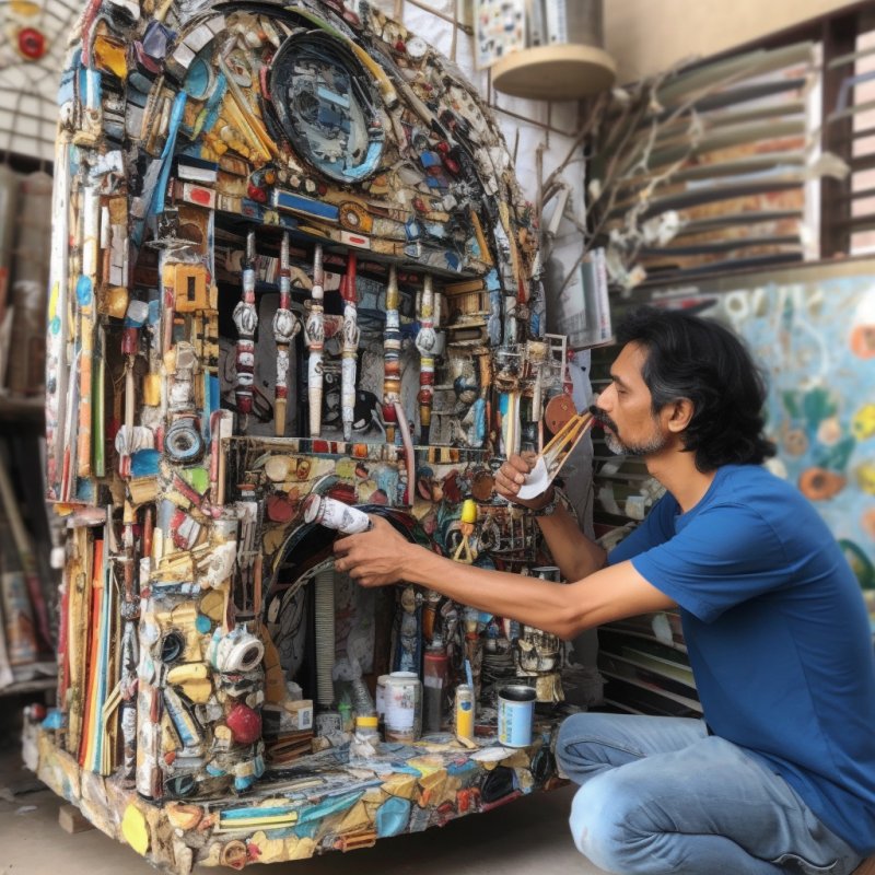 Przekształcanie odpadków w unikalne szieła sztuki