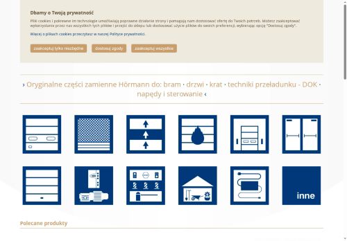 Oryginalne i nowe części serwisowe Hormann. Oryginalne i nowe części serwisowe Hormann.
