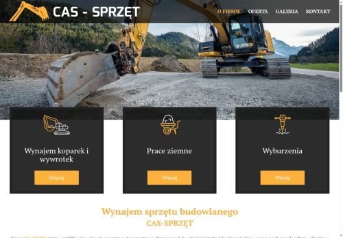 Cas sprzęt wynajem koparek i wywrotek Katowice