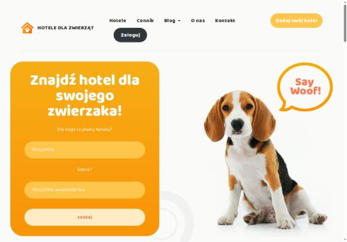 Internetowy katalog z hotelami dla zwierząt