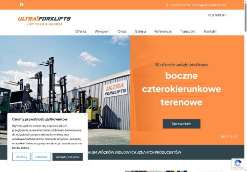 Ultra Forklifts wózki widłowe na wynajem od ręki